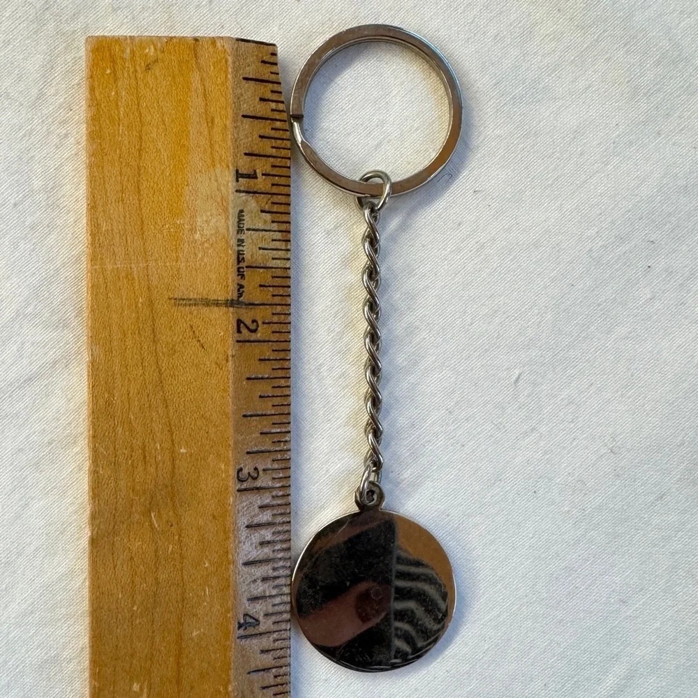 Pink and Silver K Keychain